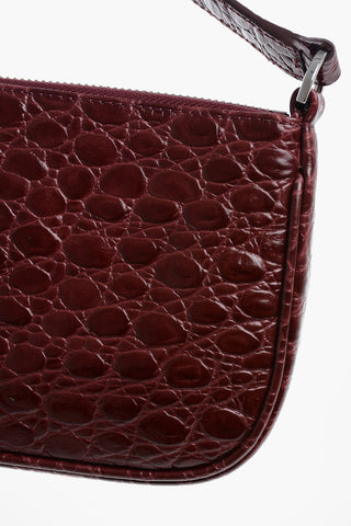 Crocodile- Effect Leather RACHEL Shoulder Bag