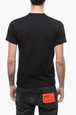 SHIRT Cotton Crew-Neck T-shirt with Plaid Check Detail