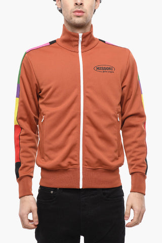 MISSONI Felpa Mock Neck con Bande a Contrasto