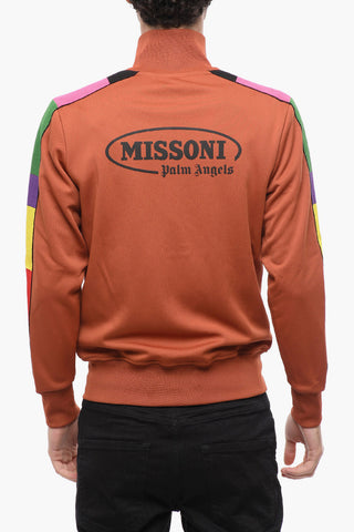 MISSONI Felpa Mock Neck con Bande a Contrasto