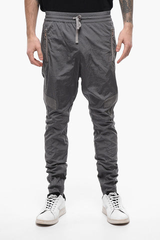Zipped Ankle Nylon Stirrup Joggers