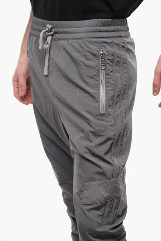 Zipped Ankle Nylon Stirrup Joggers