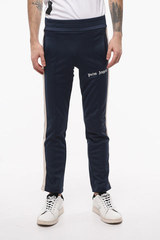 Joggers in Nylon con Zip alla Caviglia e Bande a Contrasto