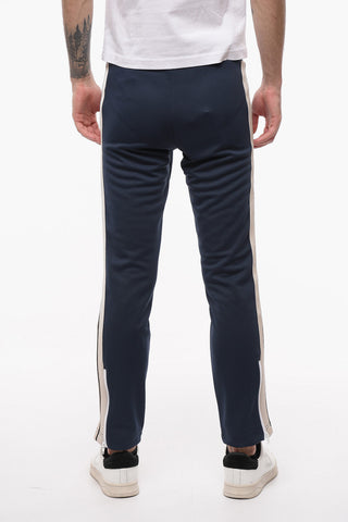 Joggers in Nylon con Zip alla Caviglia e Bande a Contrasto