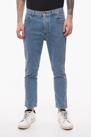 Tapered-Fit Jeans with Side Details 17cm
