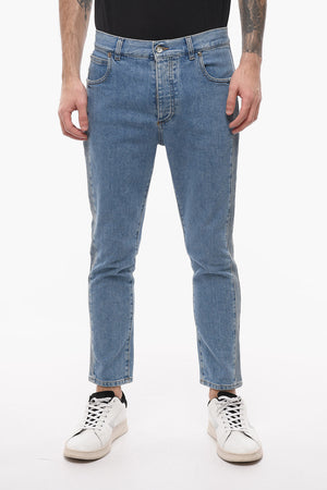Tapered-Fit Jeans with Side Details 17cm