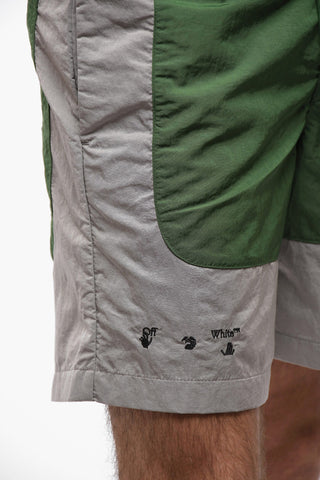 JORDAN X OFF-WHITE Two Tone Nylon Track Shorts