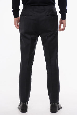 Checked Virgin Wool Belt Loops ACADEMY Trousers