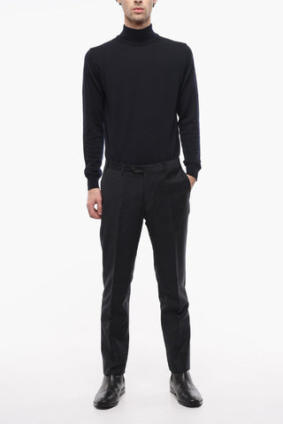 Checked Virgin Wool Belt Loops ACADEMY Trousers