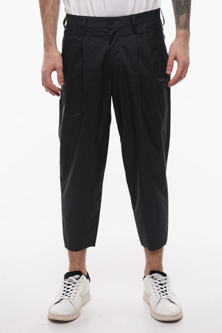 Pantaloni in Nylon a Doppia Pince