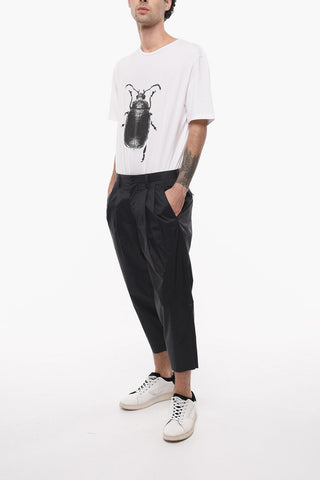 Pantaloni in Nylon a Doppia Pince