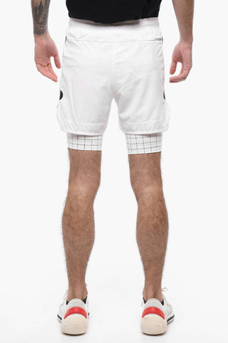 NIKE X OFF-WHITE Double-layered Shorts with Elastic Waistband