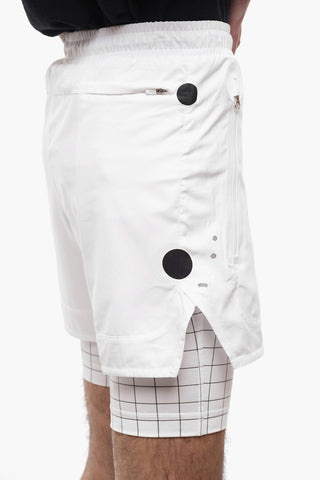 NIKE X OFF-WHITE Double-layered Shorts with Elastic Waistband