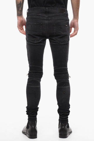 Jeans Biker PLAID MX2 con Dettagli a Contrasto 13cm
