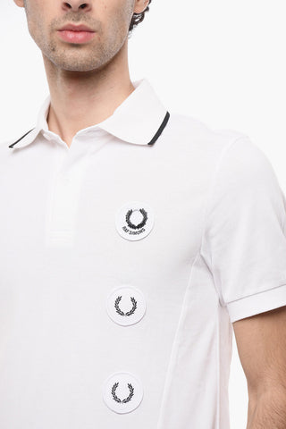 FRED PERRY X RS Cotton Polo with Logo Patches