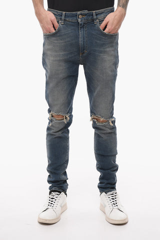 Slim Fit Distressed Jeans 15cm