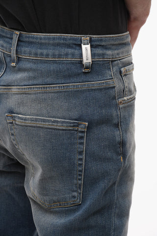 Slim Fit Distressed Jeans 15cm