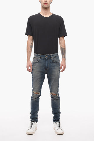 Slim Fit Distressed Jeans 15cm