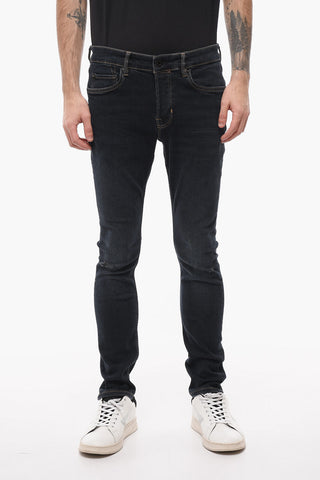 Jeans Cigarette DAMAGED A Lavaggio Scuro 15cm