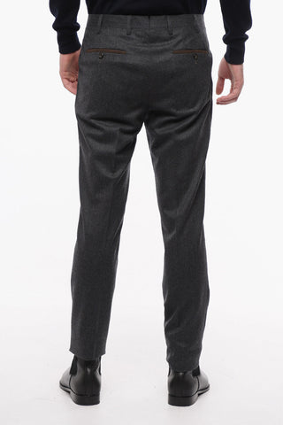 Pantaloni in Lana Vergine LEADER con Dettagli in Suede