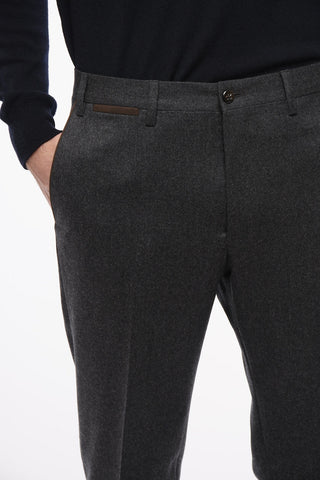 Pantaloni in Lana Vergine LEADER con Dettagli in Suede