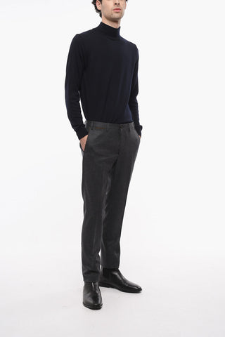 Pantaloni in Lana Vergine LEADER con Dettagli in Suede