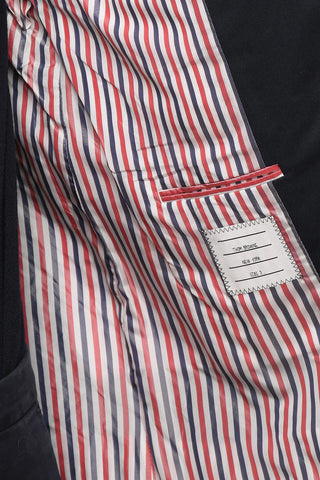 Blazer Semifoderato in Cotone con Righe Laterali