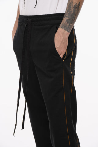 Cotton Twill Pants with Lurex Side Bands