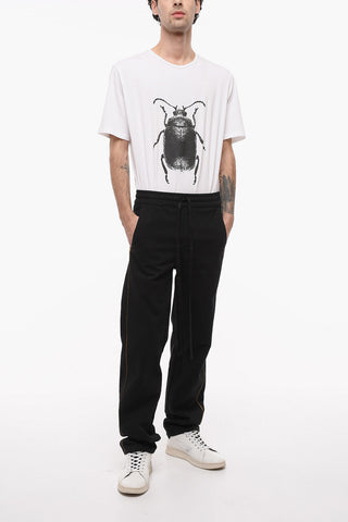 Cotton Twill Pants with Lurex Side Bands