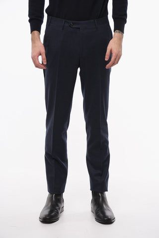 Virgin Wool ACADEMY Pants with Hidden Closure