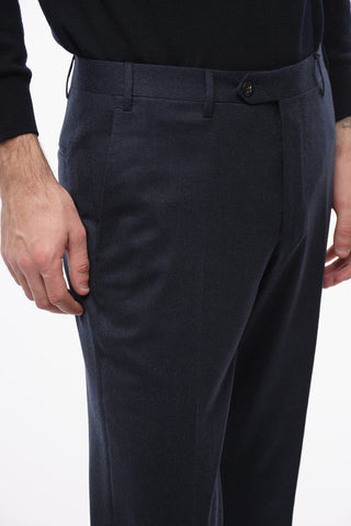 Virgin Wool ACADEMY Pants with Hidden Closure