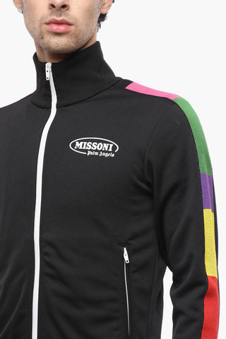 MISSONI Mock Neck Sweatshirt with Contrasting Bands