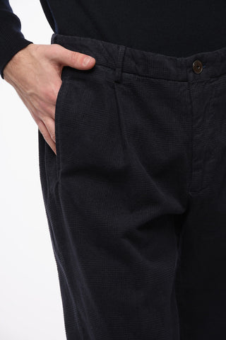 Districk Checked Single Pleat Pants