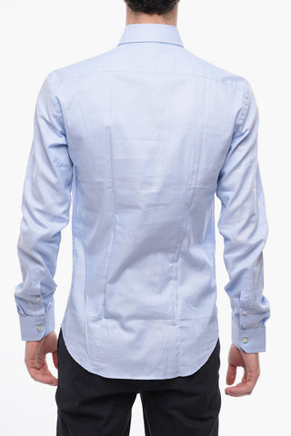 Camicia in Tinta Unita con Collo Francese