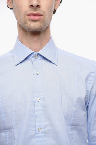 Camicia in Tinta Unita con Collo Francese
