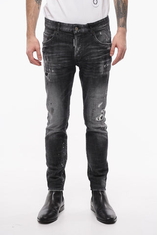 Distressed SKATER Denims with Stonewash Effect