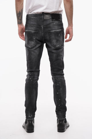 Distressed SKATER Denims with Stonewash Effect