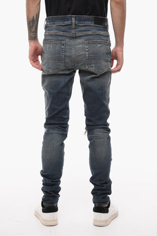Distressed Stone-Wash Skinny Fit Jeans