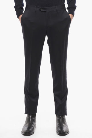 Tweed Virgin Wool Lined Suit with Flap Pockets