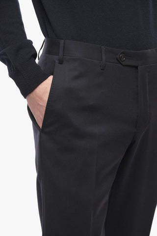 Tweed Virgin Wool Lined Suit with Flap Pockets