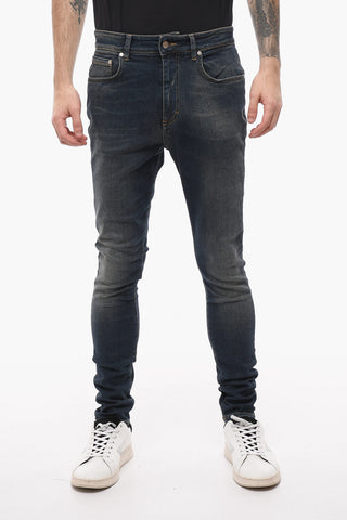 Stretch Denim Slim Fit Jeans 14cm