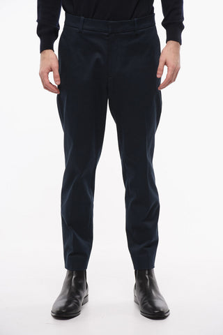 Pantaloni Chino in Twill di Cotone con Logo