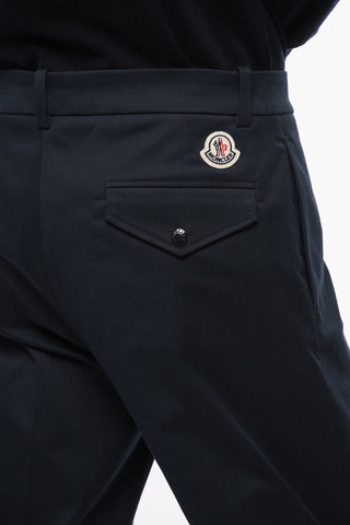 Pantaloni Chino in Twill di Cotone con Logo