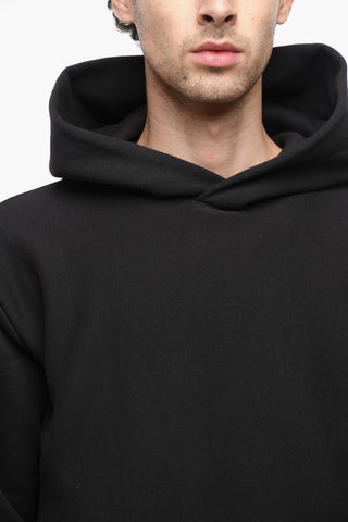 Ecological Cotton Blend Monochrome Hoodie