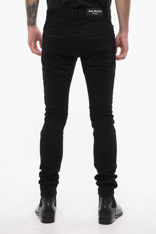 Slim-fitting Jeans with Distressed Detailing
