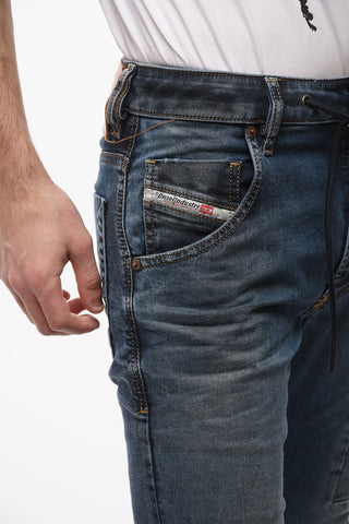 KROOLEY Jogger Denims with Stonewashed Effect