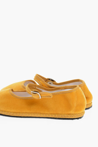 Solid Color Velvet Mary Jane Ballet Flats