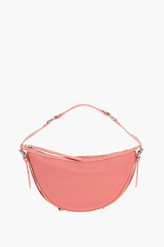 Textured leather GIB Shoulder Bag with Crocodile Effect and Studs Details