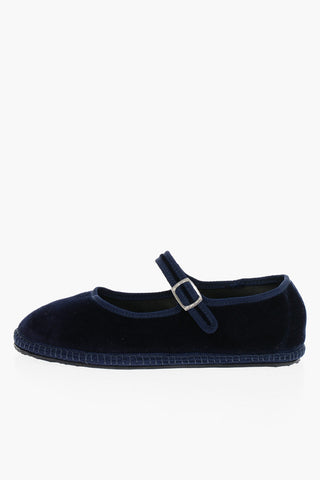 Velvet Mary Jane Ballet Flat