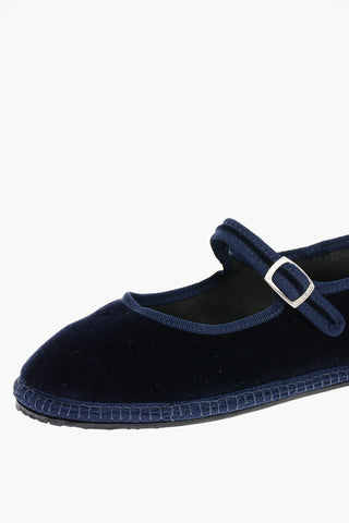 Velvet Mary Jane Ballet Flat
